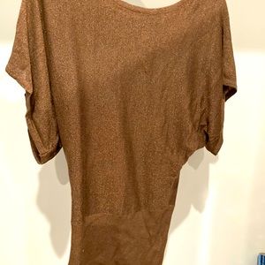 Blousey Shine top size L in shimmery copper/brown